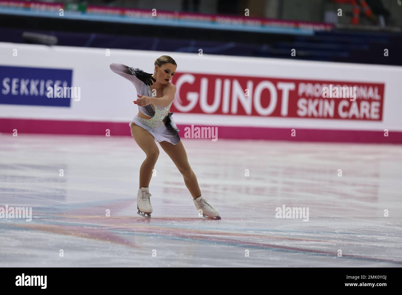 Loena Henrickx de Belgique participe à la finale du Grand Prix de patinage artistique de l'UIP à Turin 2022 à Palavela. Banque D'Images