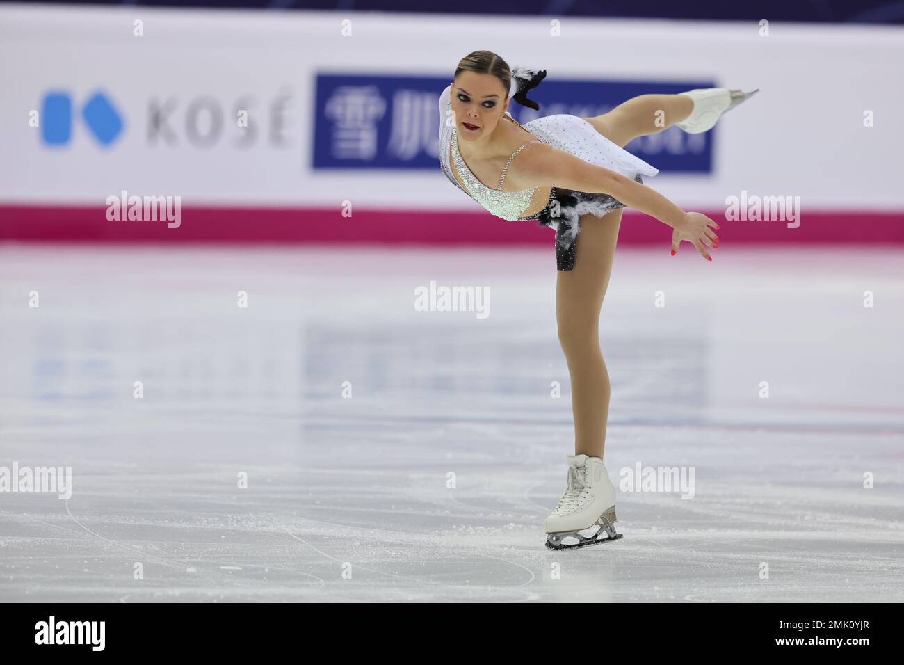 Loena Henrickx de Belgique participe à la finale du Grand Prix de patinage artistique de l'UIP à Turin 2022 à Palavela. Banque D'Images