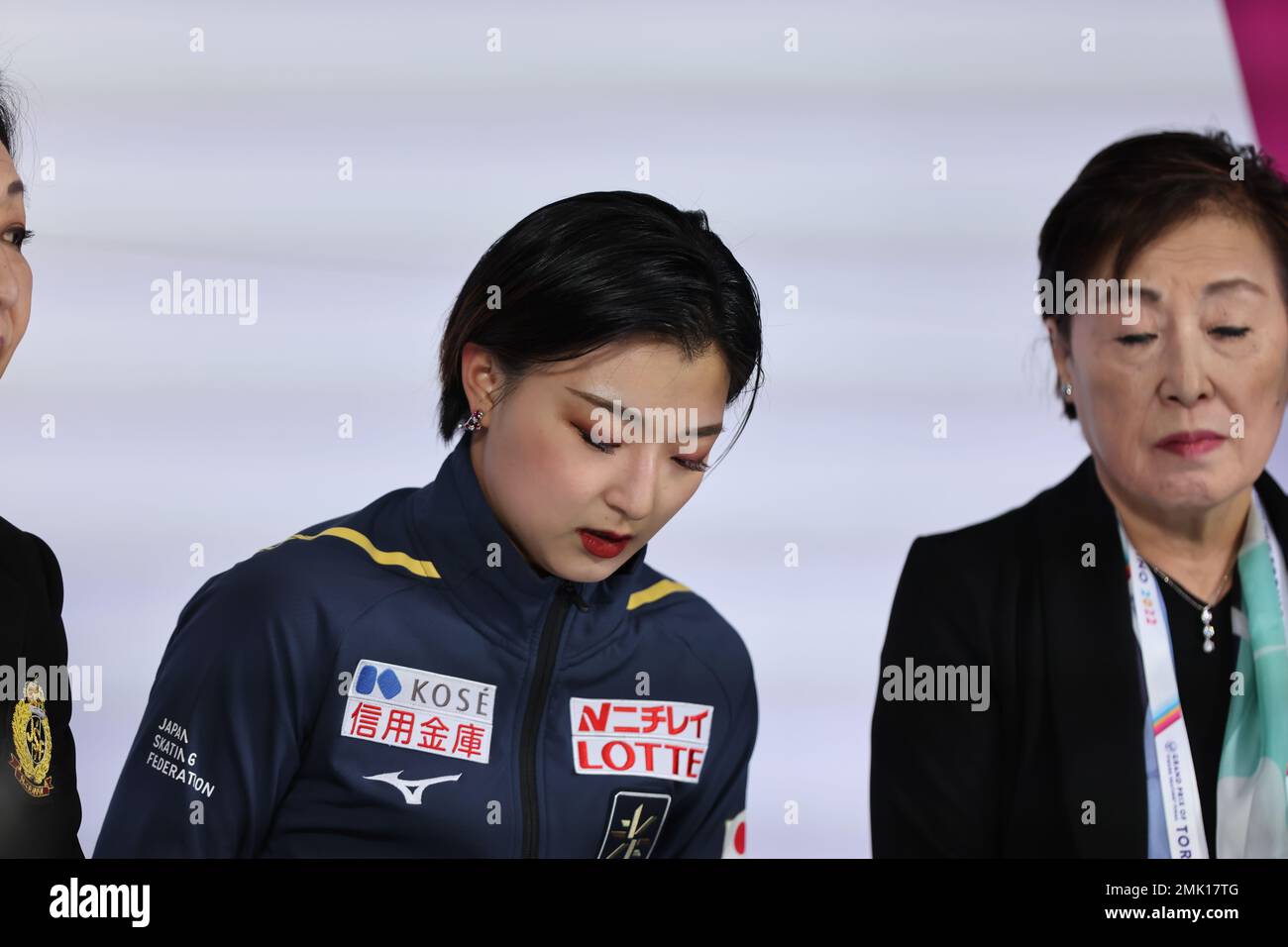 Kaori Sakamoto, du Japon, vu lors de la finale du Grand Prix de patinage artistique de l'UIP à Turin 2022 à Palavela. Banque D'Images