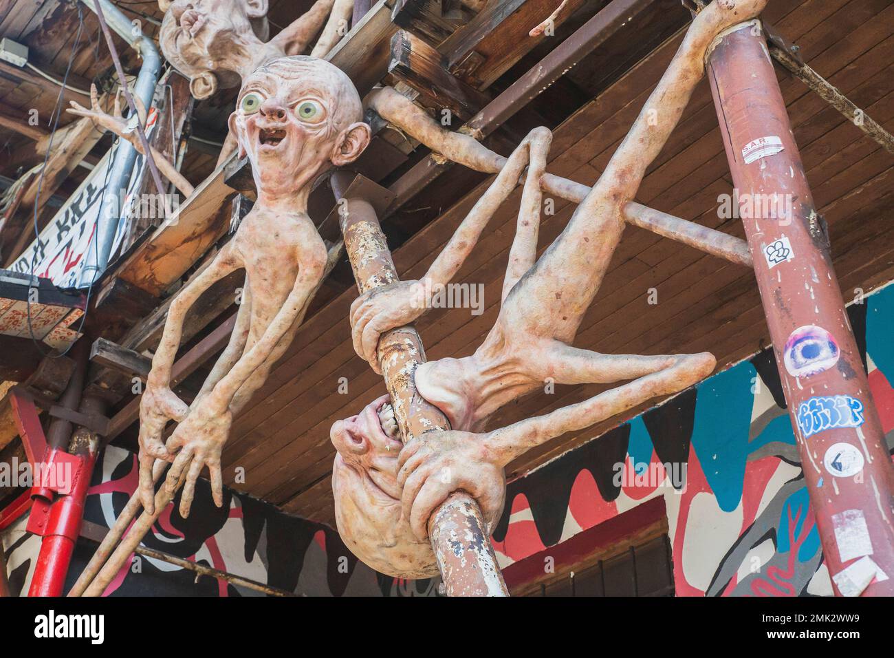 Monster dans le centre d'art Metelkova Slovénie Banque D'Images