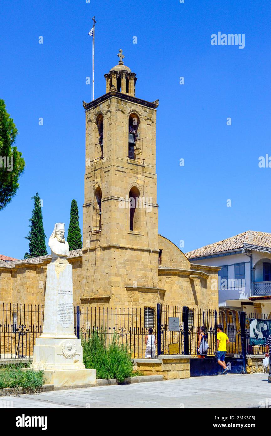 La cathédrale orthodoxe Agios Ioannis au palais de l'archevêque dans la vieille ville de Nicosie. Banque D'Images