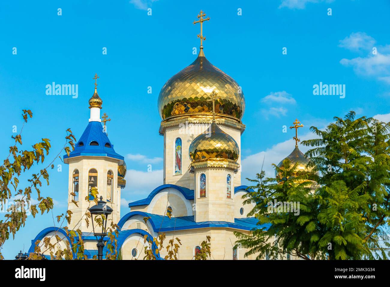 Église orthodoxe russe près du village Episkopeio Banque D'Images
