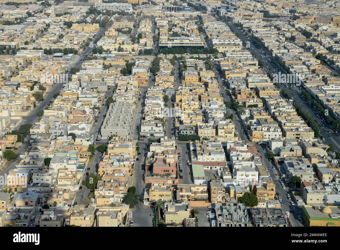 Vue sur la vieille ville depuis la tour Al Faisaliah, Riyad, Arabie Saoudite Banque D'Images
