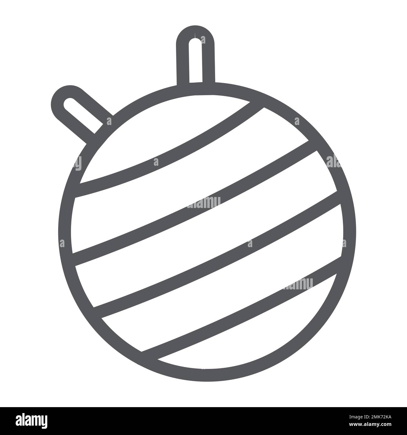 FIT ball line icône, fitness et équipement, pilates ball signe, graphiques vectoriels, un motif linéaire sur un fond blanc, eps 10. Illustration de Vecteur