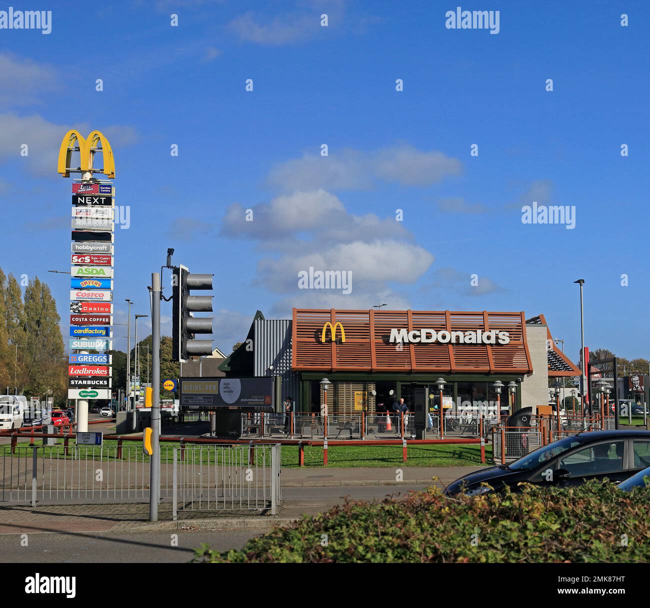 McDonalds, Leckwith Retail Park, Cardiff, pays de Galles du Sud. Janvier 2023. Hiver. cym Banque D'Images