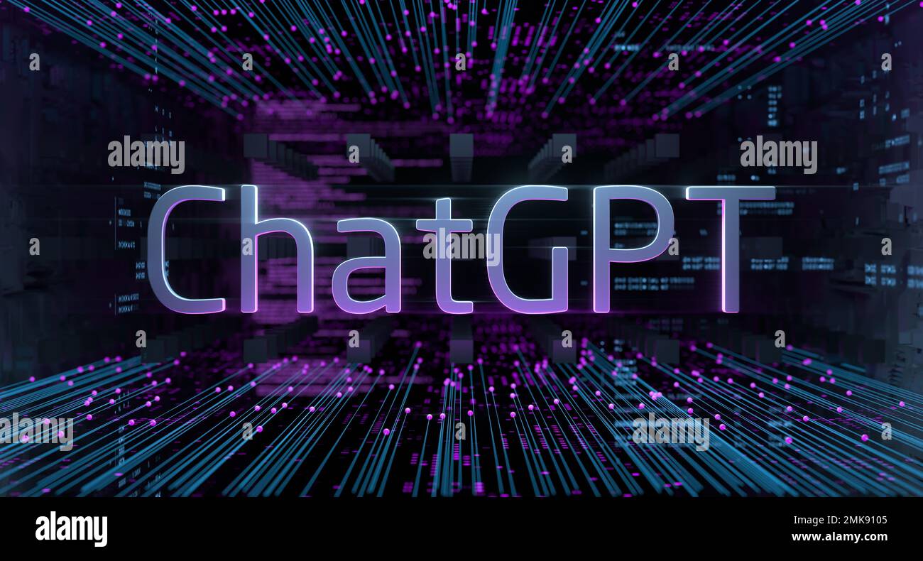Intelligence artificielle ChatGPT technologie Chatbot, ChatGPT OpenAI conversation Automation Banque D'Images