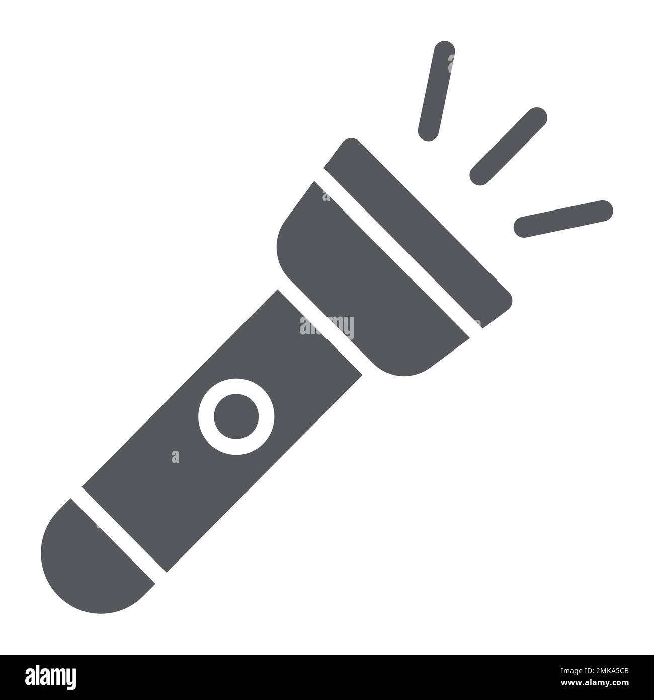 Icône de glyphe de lampe de poche, lumière et électrique, signe de lampe, graphiques vectoriels, un motif Uni sur un fond blanc, eps 10. Illustration de Vecteur