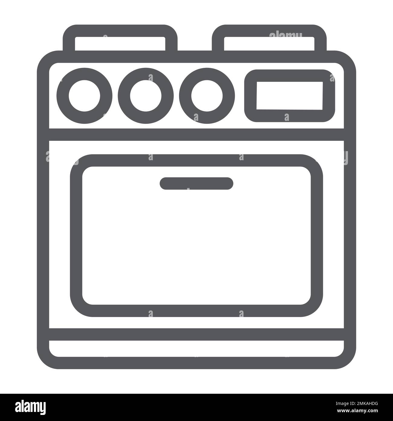 Icône de ligne de four, appareil et cuisson, panneau de cuisinière,  graphiques vectoriels, un motif linéaire sur fond blanc, eps 10 Image  Vectorielle Stock - Alamy