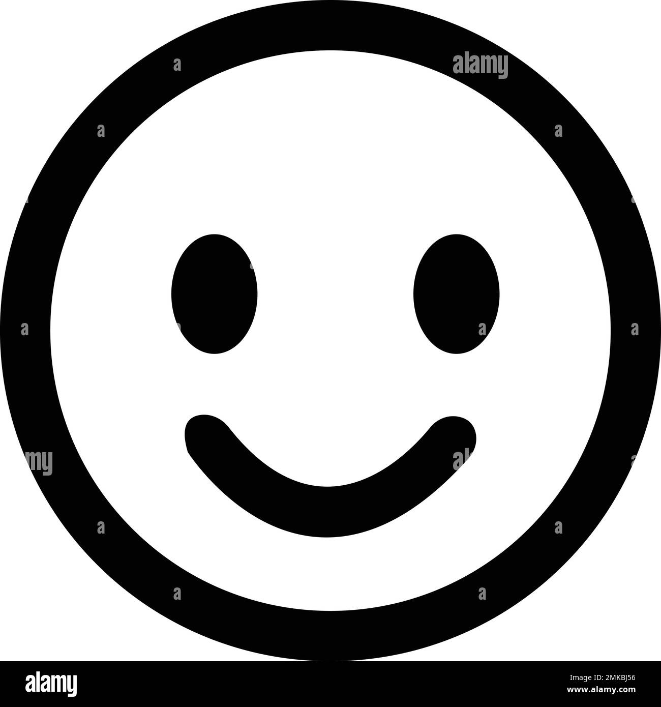 Visage souriant, icône émoticône positive heureux. expression faciale positive. Vecteur du signe émoticône du visage Illustration de Vecteur