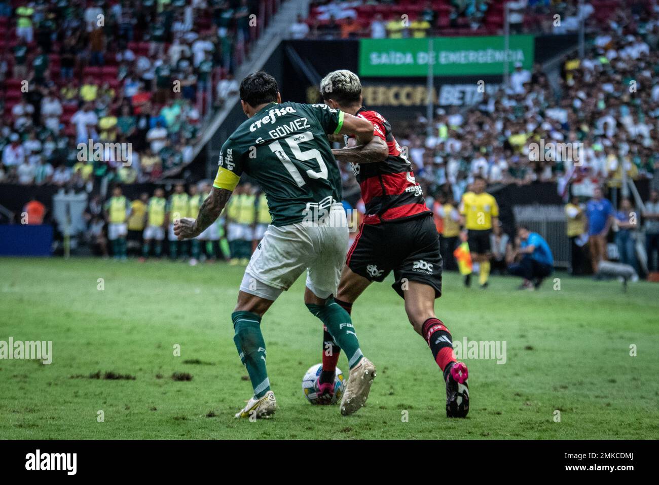 BRASÍLIA, DF - JANVIER 28: Super Copa do Brasil match entre Palmeiras et Flamengo à l'Arena BRB Mané Garrincha sur 28 janvier 2023 à Brasília, Brésil. (Photo de Guilherme Veiga/PxImages) Credit: PX Images/Alamy Live News Banque D'Images