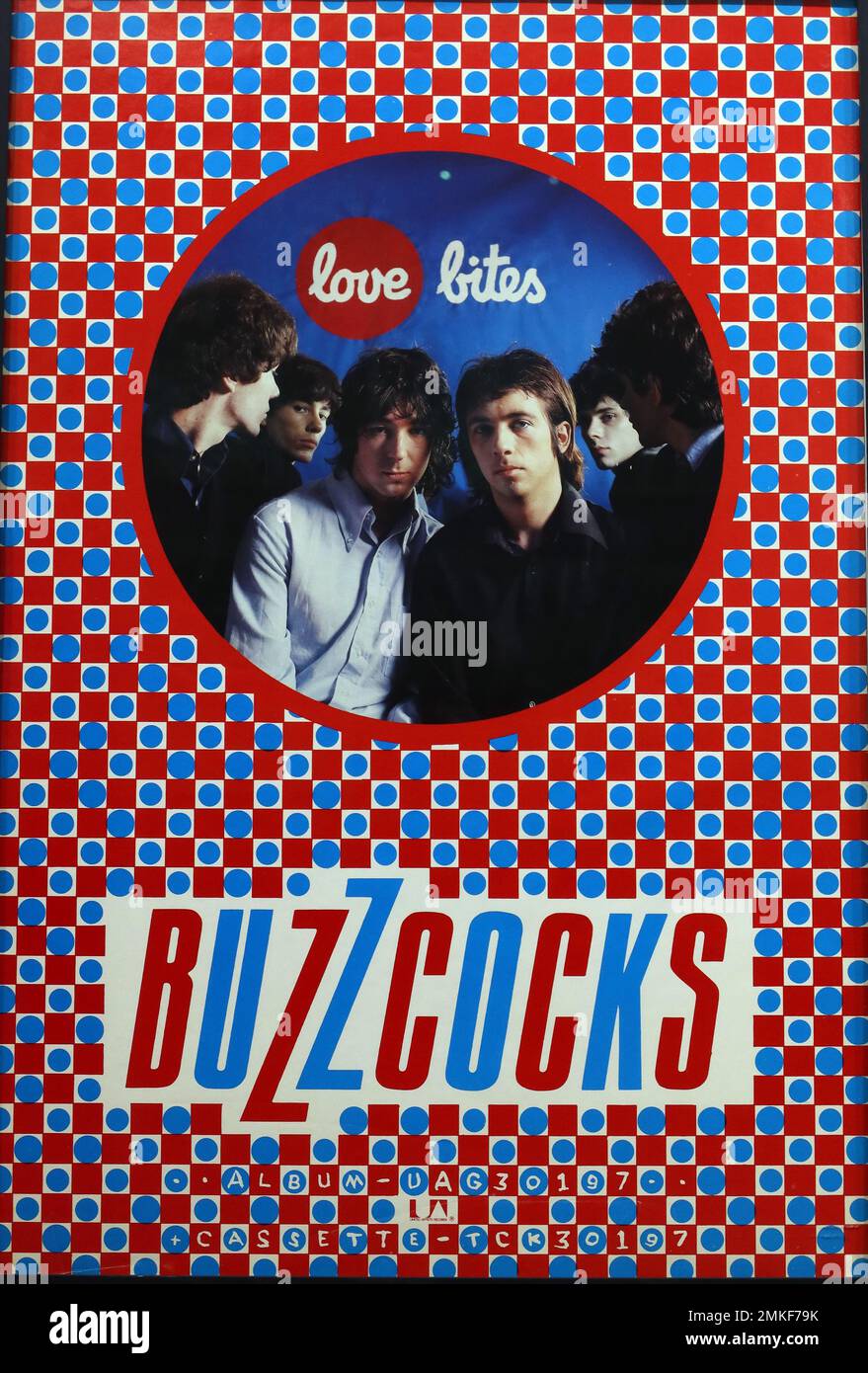 Buzzcocks original, Love Bites, affiche 1978 Banque D'Images