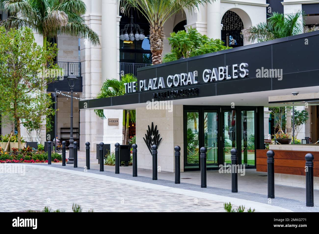 Coral Gables, FL, Etats-Unis - 28 janvier 2023: Photo de la Plaza Coral Gables Banque D'Images