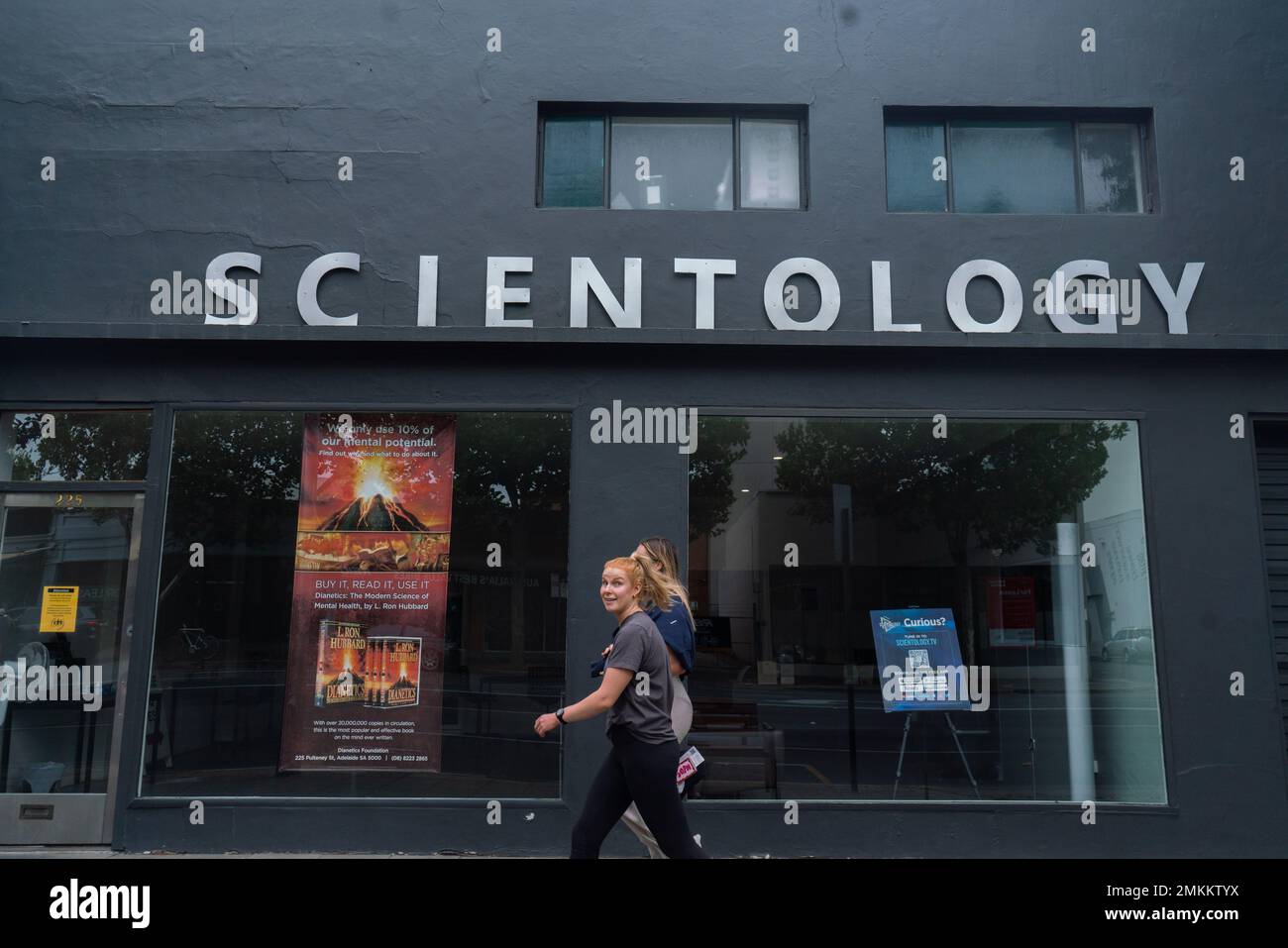 29 janvier- extérieur de l'église de Scientologie, Adélaïde, Australie Banque D'Images