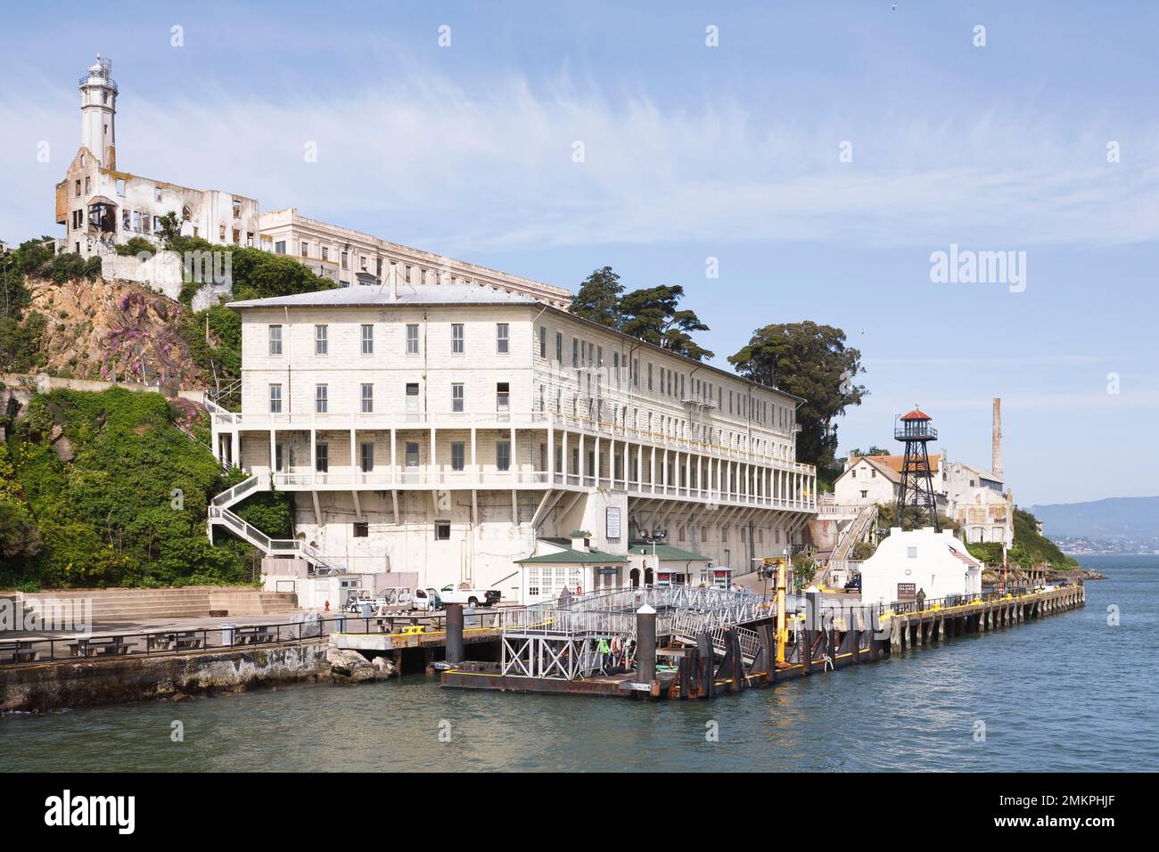 SAN FRANCISCO, Californie - 26 avril 2010. Prison d'Alcatraz, aujourd'hui musée sur l'île d'Alcatraz, San Francisco, Californie Banque D'Images