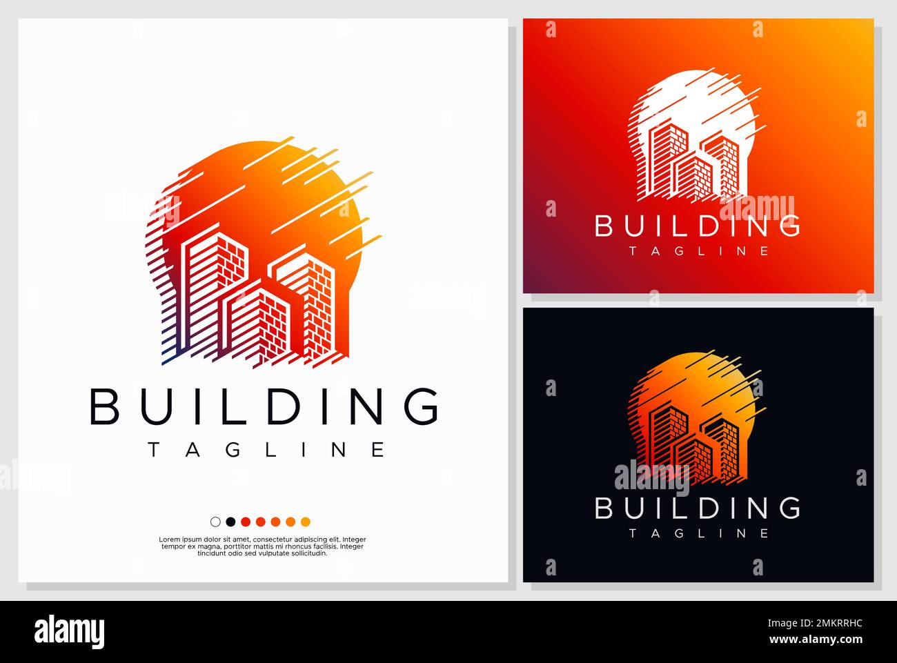 Concept moderne de logo de la propriété. Modèle de logo de construction. Illustration de Vecteur