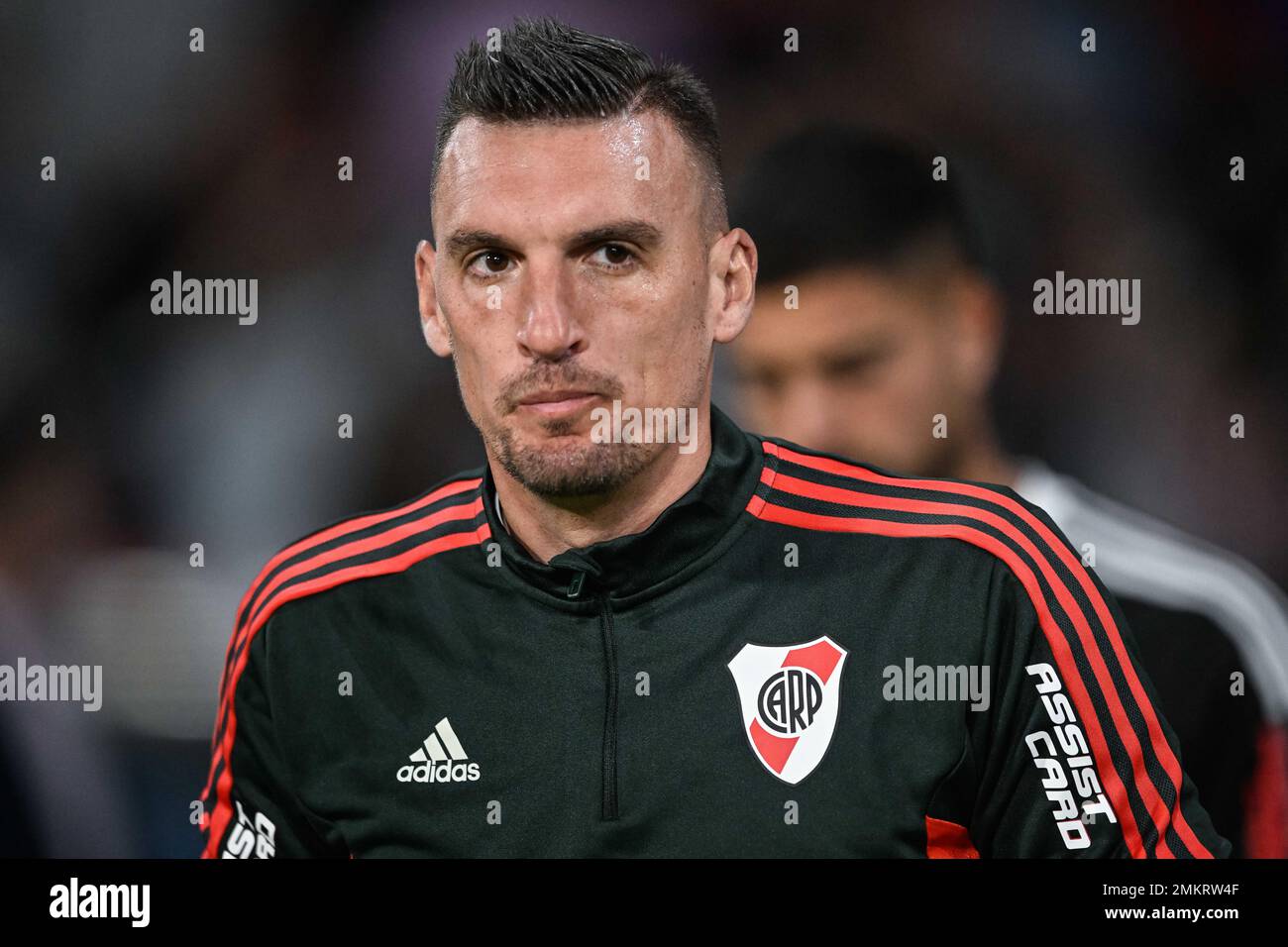 SANTIAGO DEL ESTERO, ARGENTINE, 28 janvier 2023: Franco Armani de la plaque de rivière pendant le Torneo Binance 2023 de la Ligue Argentine rencontre professionnelle entre le centre de Cordoue et la plaque de rivière au stade Único Madre de Ciudades à Santiago del Estero, Argentine, le 28 janvier 2023. Photo par SSSI Credit: Sebo47/Alay Live News Banque D'Images