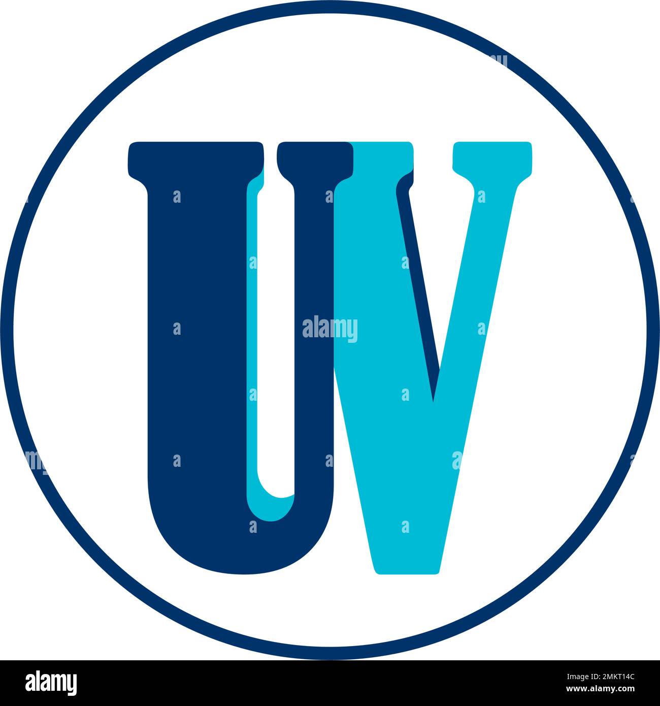 Logo UV lettre vecteur illustration conception abstraite. Illustration de Vecteur