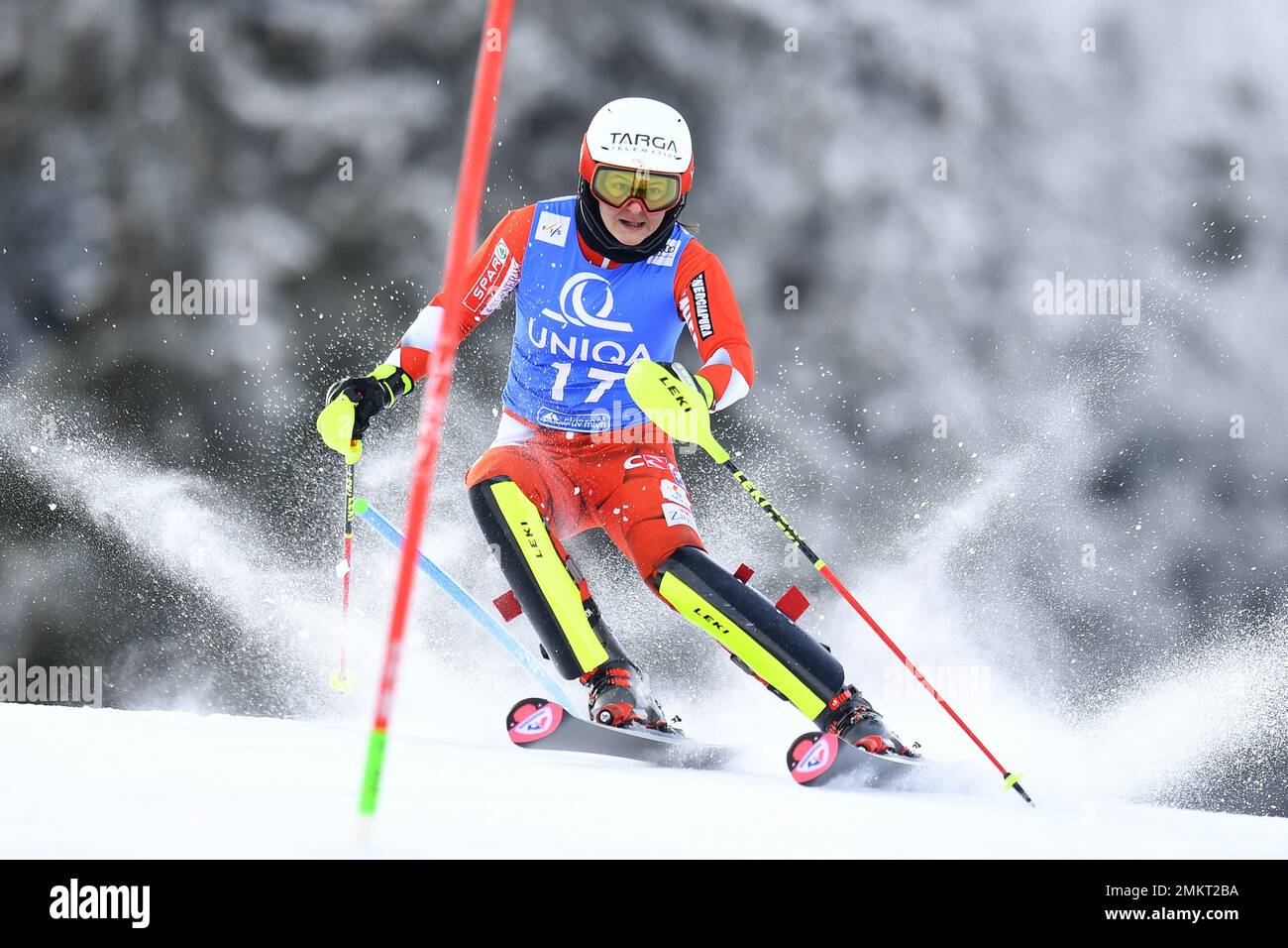 Spindleruv Mlyn, République tchèque. 29th janvier 2023. Zrinka Ljutic, de Croatie, participe à la compétition de slalom féminin de la coupe du monde de ski alpin à Spindleruv Mlyn, République tchèque, 29 janvier 2023. Crédit: Radek Petrasek/CTK photo/Alay Live News Banque D'Images