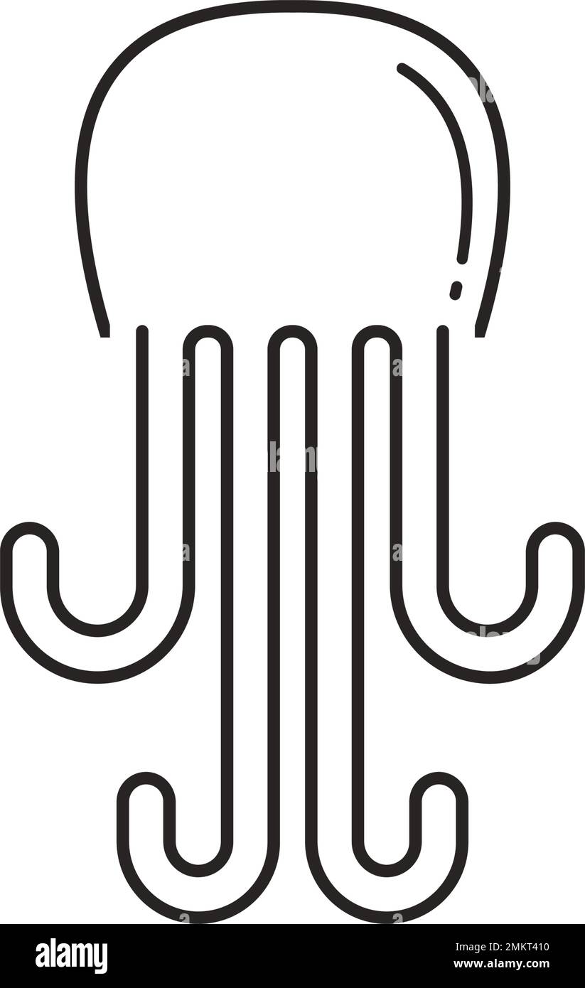 illustration d'icône de vecteur méduse conception simple. Illustration de Vecteur