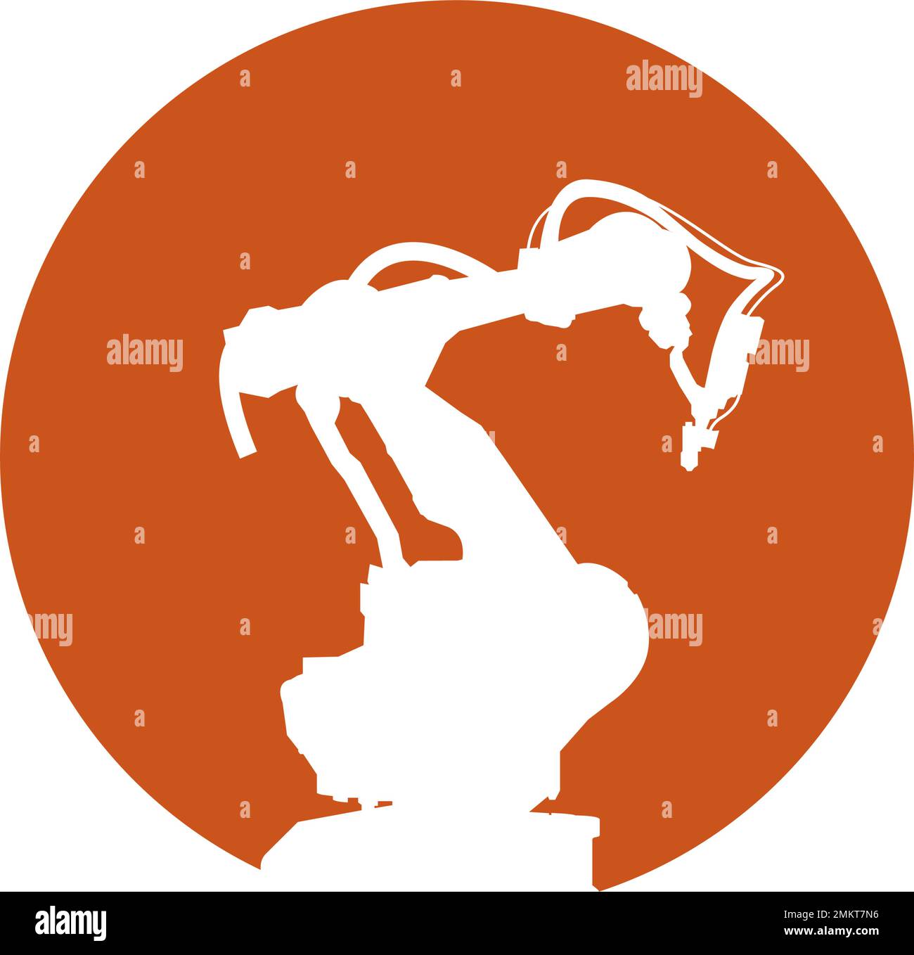 logo robot industriel, modèle de conception d'illustration vectorielle. Illustration de Vecteur