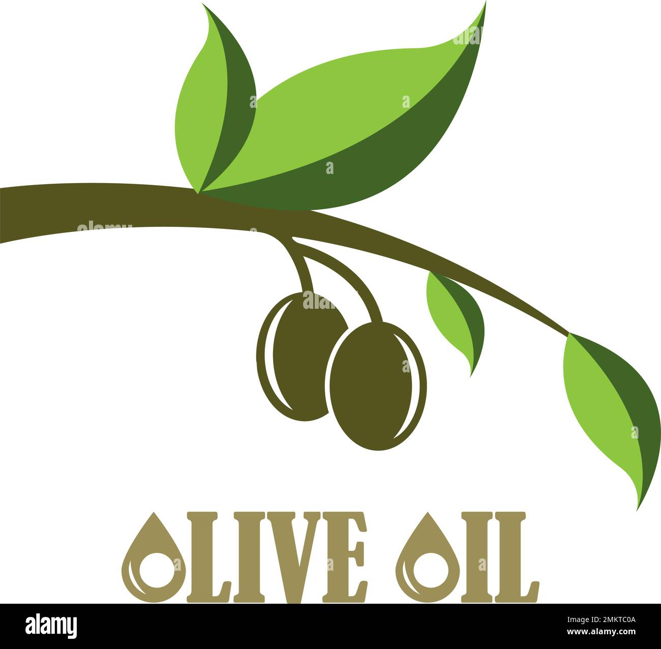 Motif de logo d'illustration représentant un vecteur d'huile d'olive. Illustration de Vecteur