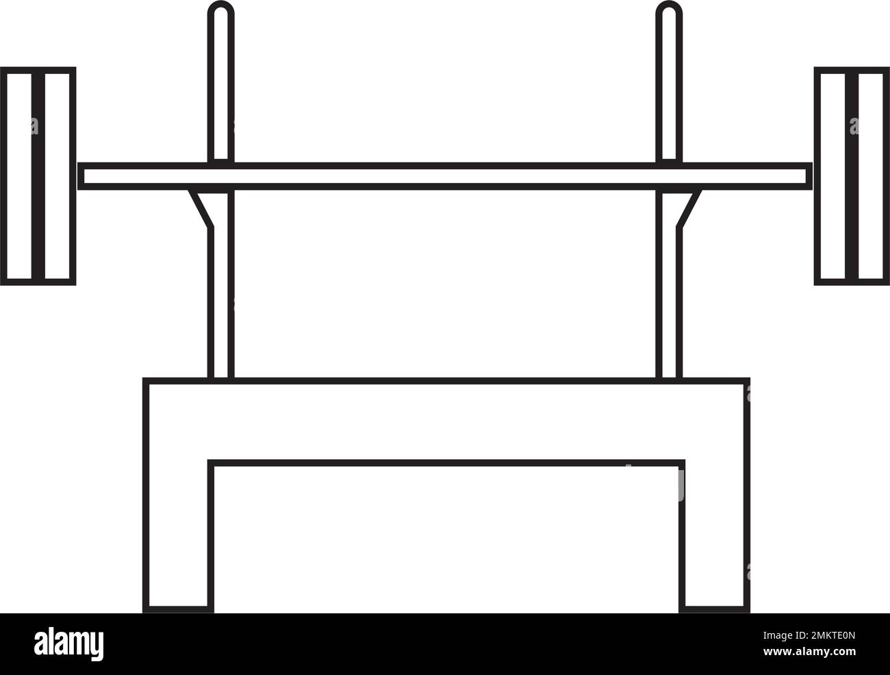 illustration de l'icône de l'haltérophilie vectorielle conception plate Illustration de Vecteur