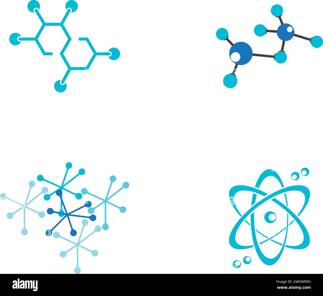 modèle de conception d'illustration vectorielle du logo molecule. Illustration de Vecteur