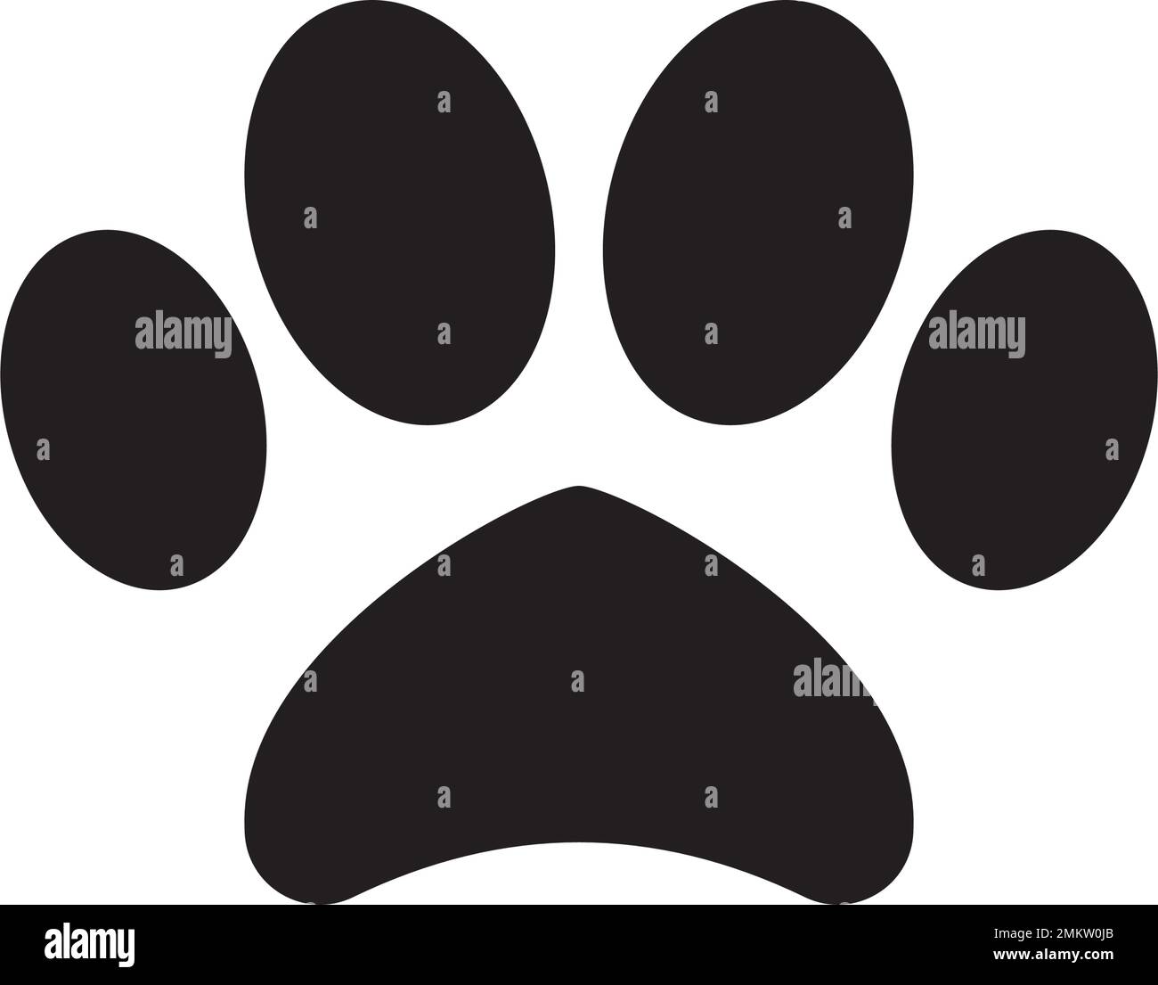 empreintes de chien logo illustration vectorielle conception simple. Illustration de Vecteur