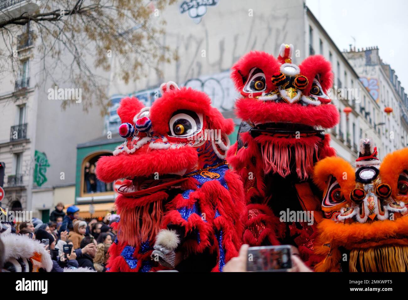 Paris, France - 28 2023 janvier, nouvel an chinois à Belleville Banque D'Images