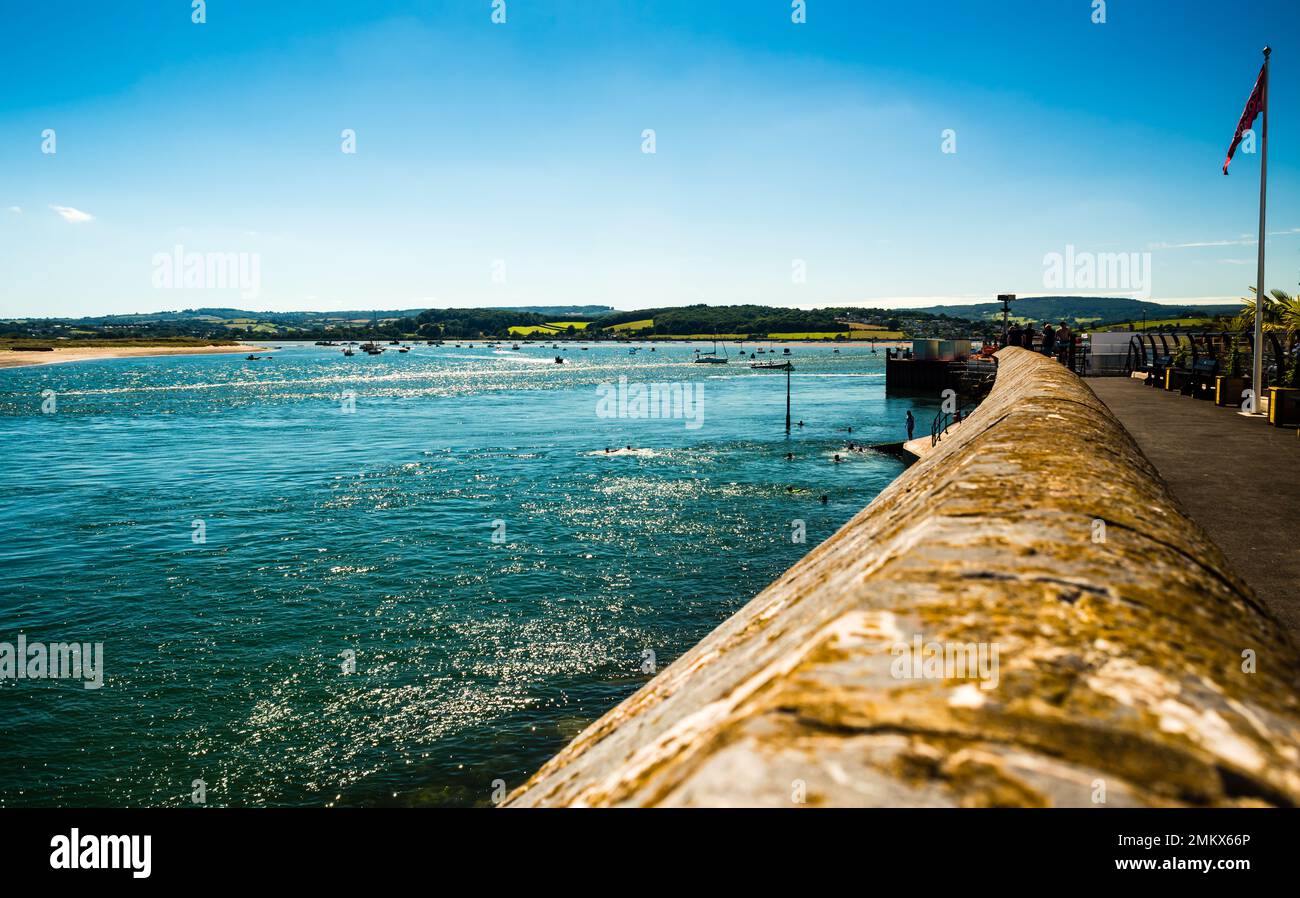 Exmouth front de mer à Devon. Banque D'Images