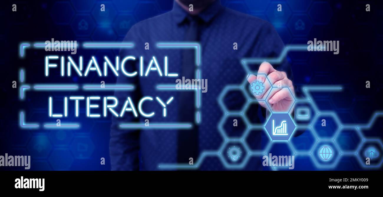 Affiche indiquant la littératie financière. Présentation de l ...