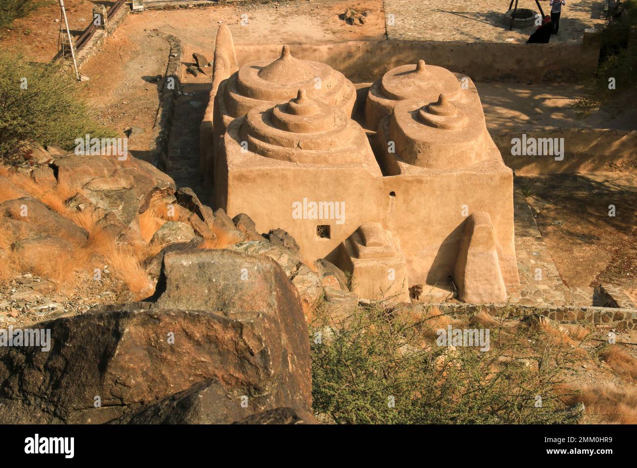 Mosquée Al Bidya, Fujairah l'un des sept Émirats arabes Unis. Banque D'Images