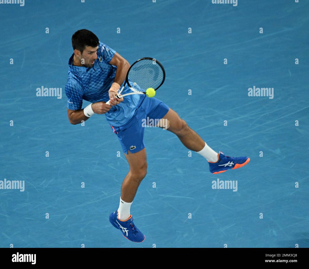 Melbourne, Australie. 29th janvier 2023. Open d'Australie 2023 Melbourne Park Day 14 29/01/2023 Novak Djokovic (SRB) remporte la finale de Mens Singles crédit: Roger Parker/Alay Live News Banque D'Images