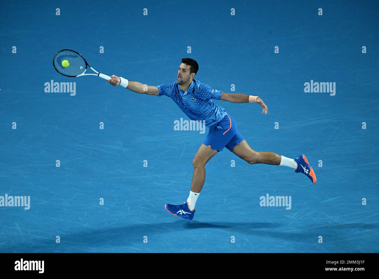 Melbourne, Australie. 29th janvier 2023. Open d'Australie 2023 Melbourne Park Day 14 29/01/2023 Novak Djokovic (SRB) remporte la finale de Mens Singles crédit: Roger Parker/Alay Live News Banque D'Images