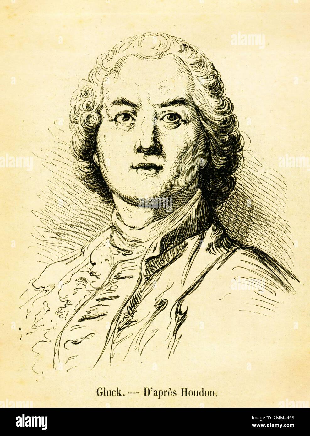 Portrait de Christoph Willibald Gluck, compositeur d'opéra du début de la période classique. Il est né sur 2 juillet 1714 à Erabach, en Allemagne, et est mort sur Nove Banque D'Images