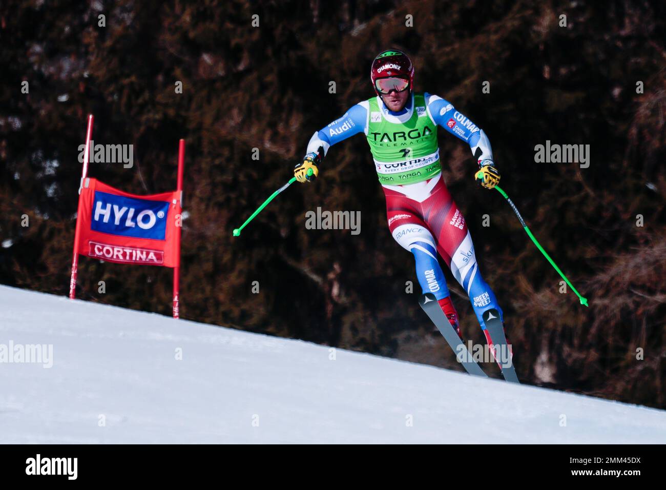 Olympia delle Tofane, Cortina d’Ampezzo, Italie, 29 janvier 2023, Giezendanner Blaise (FRA) lors de la coupe du monde de ski Audi FIS 2023 - Super G pour hommes - course de ski alpin Banque D'Images