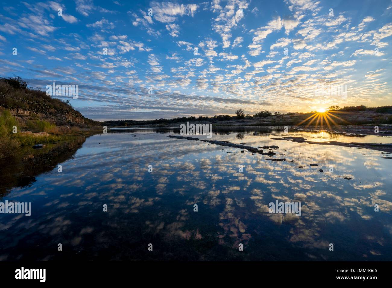 Sunsent sur la rivière Lost Banque D'Images