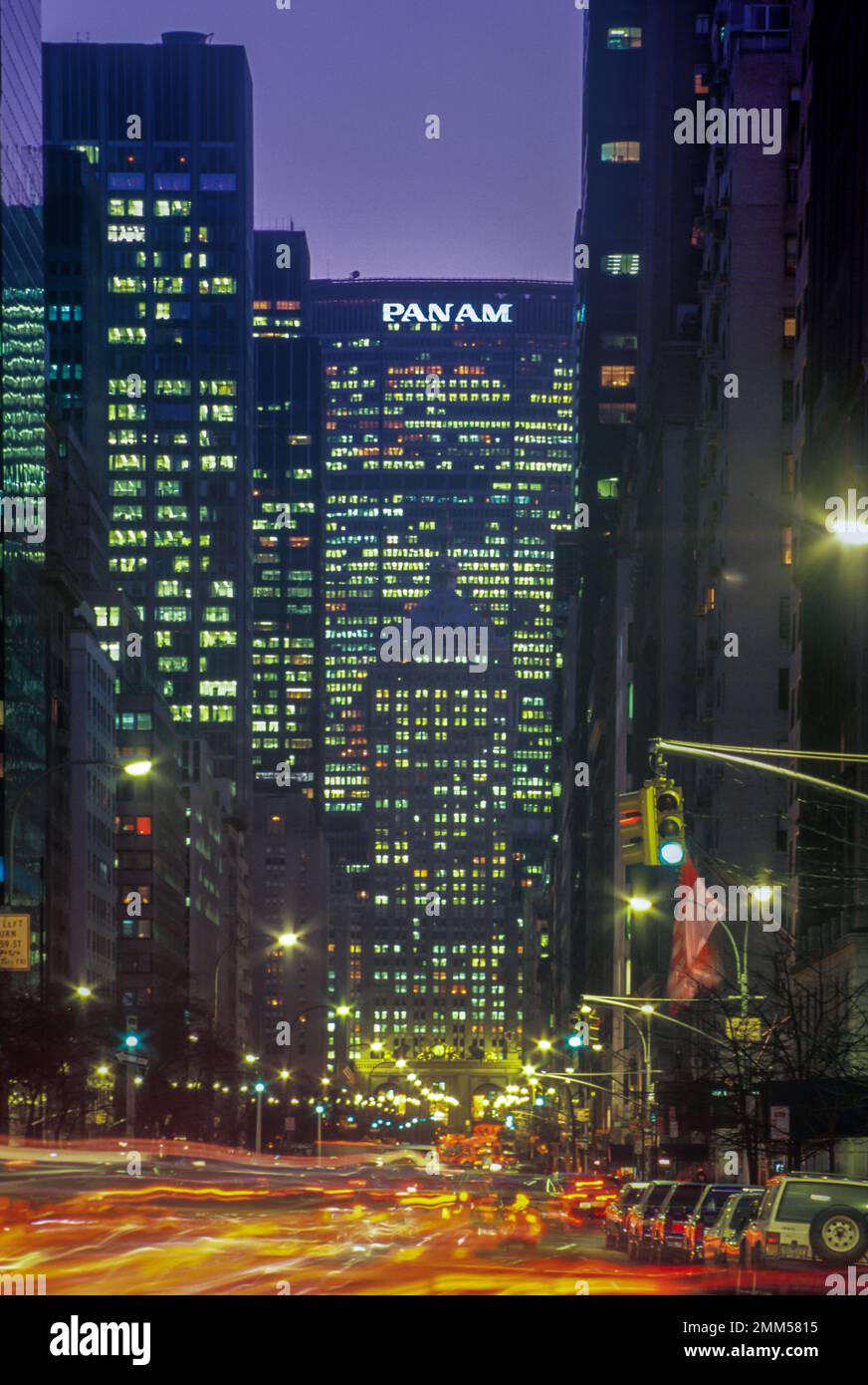 Historique 1987 Création de la PAN AM PARK AVENUE MANHATTAN NEW YORK USA Banque D'Images