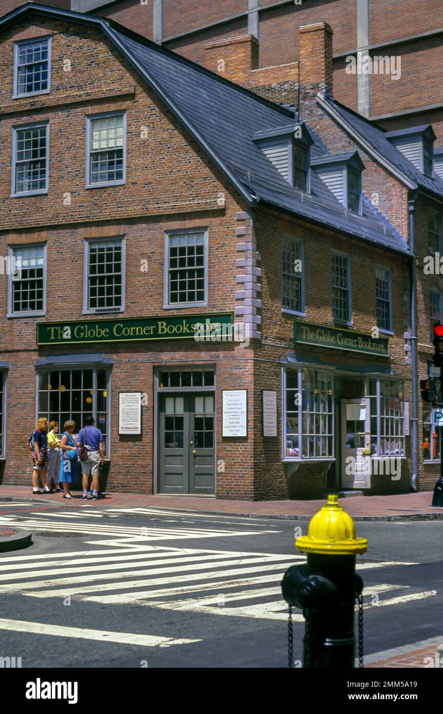 1988 LIBRAIRIE HISTORIQUE GLOBE CORNER BOSTON MASSACHUSETTS USA Banque D'Images