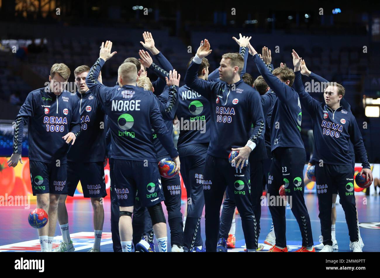 Stockholm, Suède. 29th janvier 2023. Équipe Norvège avant le Championnat du monde des hommes de l'IHF 2023, matchs de placement 5-6, match de handball entre l'Allemagne et la Norvège sur 29 janvier 2023 à l'arène Tele2 à Stockholm, Suède - photo Laurent Lairys / DPPI crédit: DPPI Media/Alay Live News Banque D'Images