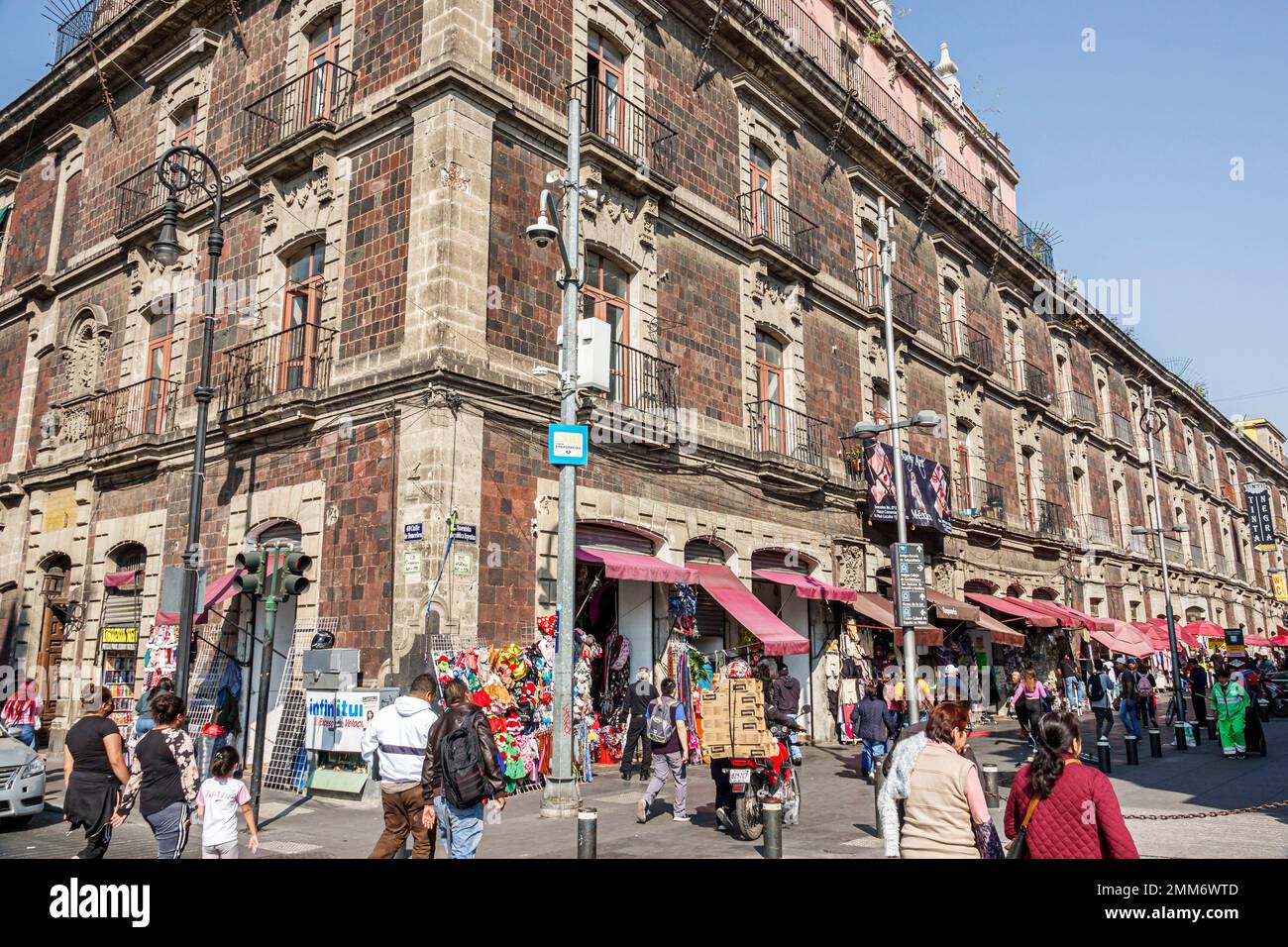 Mexico City, centre historique Historico Centro, Calle de Doncelles, ancien Colegio Nacional National College bâtiment 1754 Nouvelle Arche baroque espagnole Banque D'Images