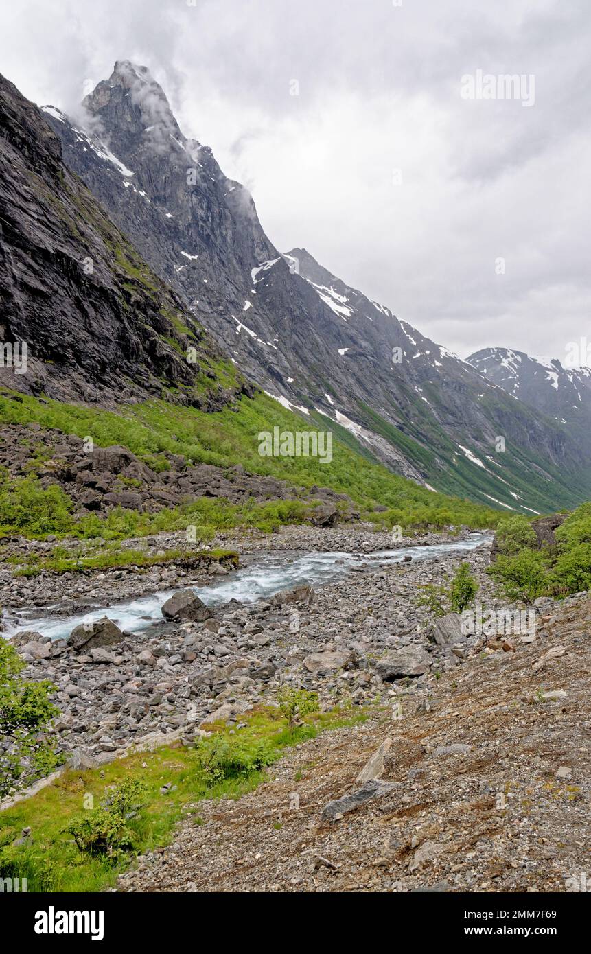 Magnifique paysage de fjord norvégien en été - Andalsnes - Norvège. 20.06.2012 Banque D'Images