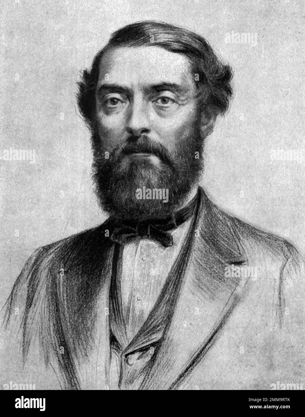Edwin Laurintin Drake (1819 – 1880), colonel Drake, homme d'affaires américain et premier américain à forer avec succès pour le pétrole. Banque D'Images