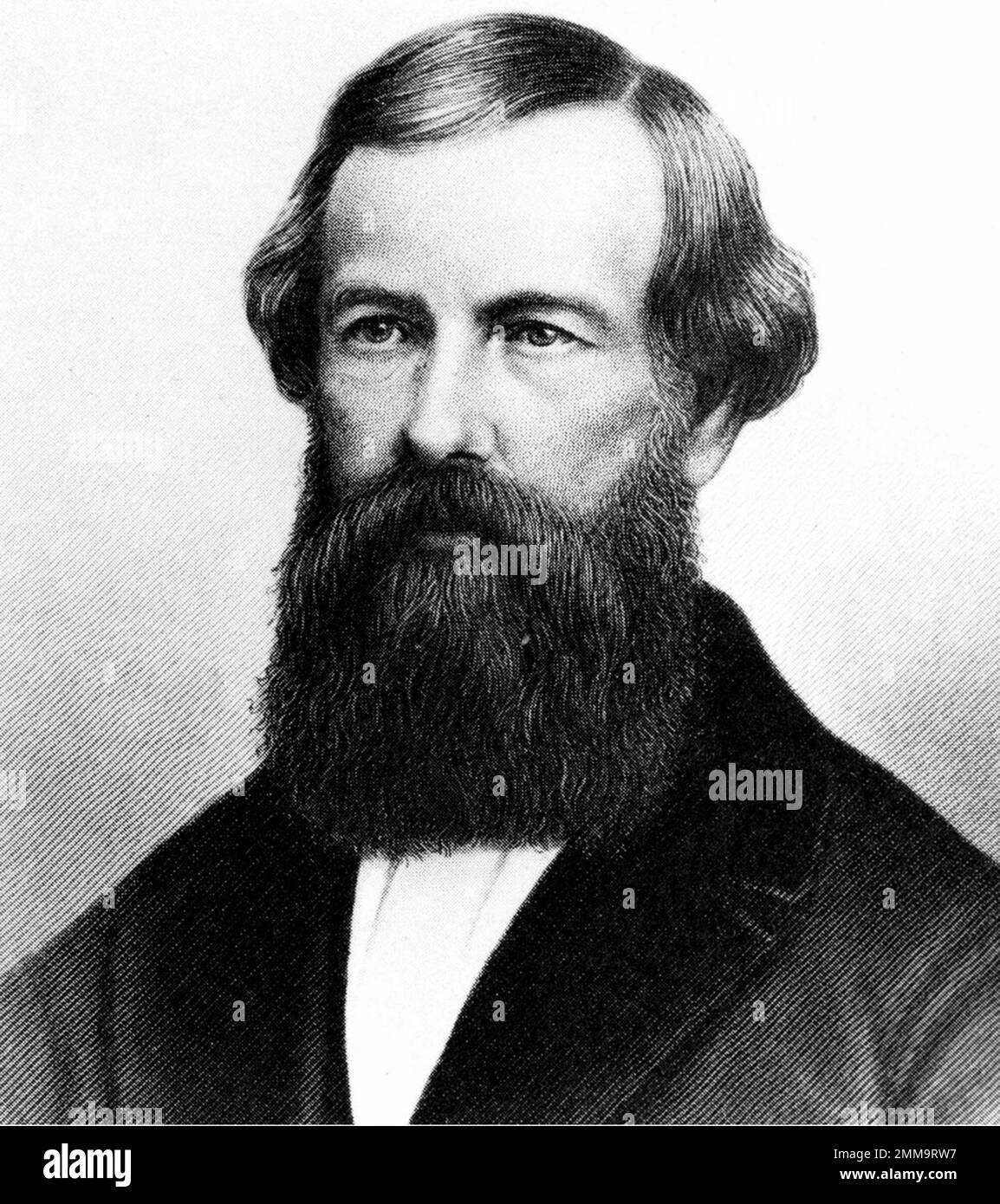 Elisha Otis, Elisha graves Otis (1811 – 1861) industriel américain, fondateur de la société Otis Elevator, inventeur d'un dispositif de sécurité qui empêche les ascenseurs de tomber en cas de défaillance du câble de levage. Banque D'Images
