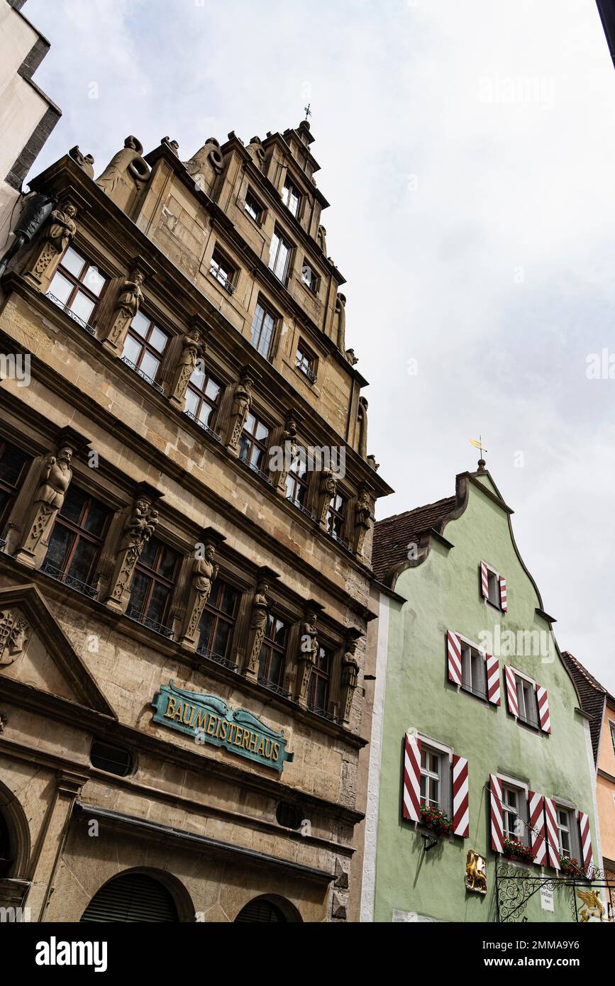 Maison de maître de chantier, Rothenburg ob der Tauber, Franconie Banque D'Images