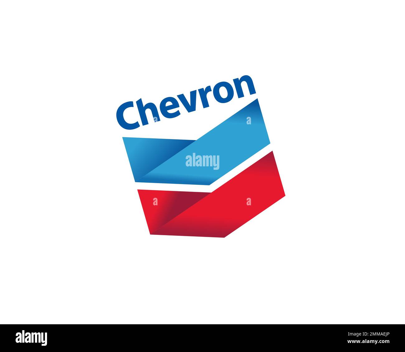 Chevron Corporation, rotation, fond blanc, logo, marque Banque D'Images