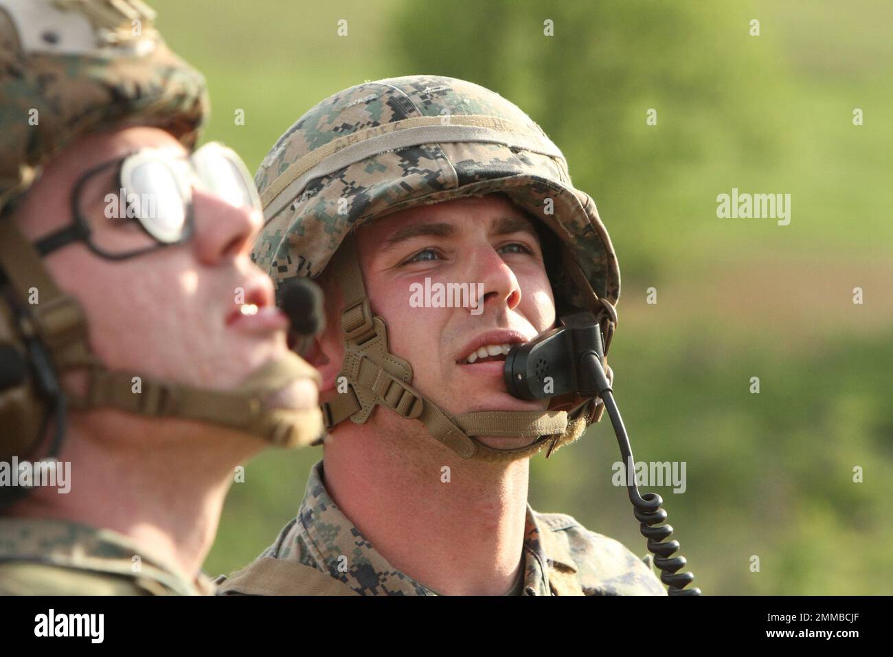 Les équipes de la Réserve maritime ANGLICO 3, 4 et 6 maintiennent leurs qualifications grâce à une formation complémentaire à fort Sill, en Oklahoma, au 27 avril 2017. Banque D'Images