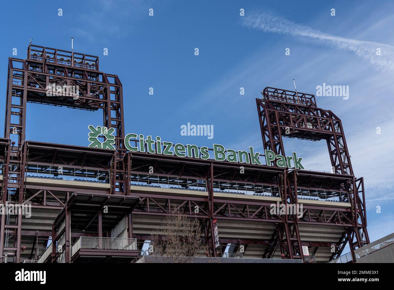 Philadelphie, Pennsylvanie: 29 janvier 2023: Citizens Bank Park, stade des Philadelphia Phillies de la Ligue nationale. Banque D'Images