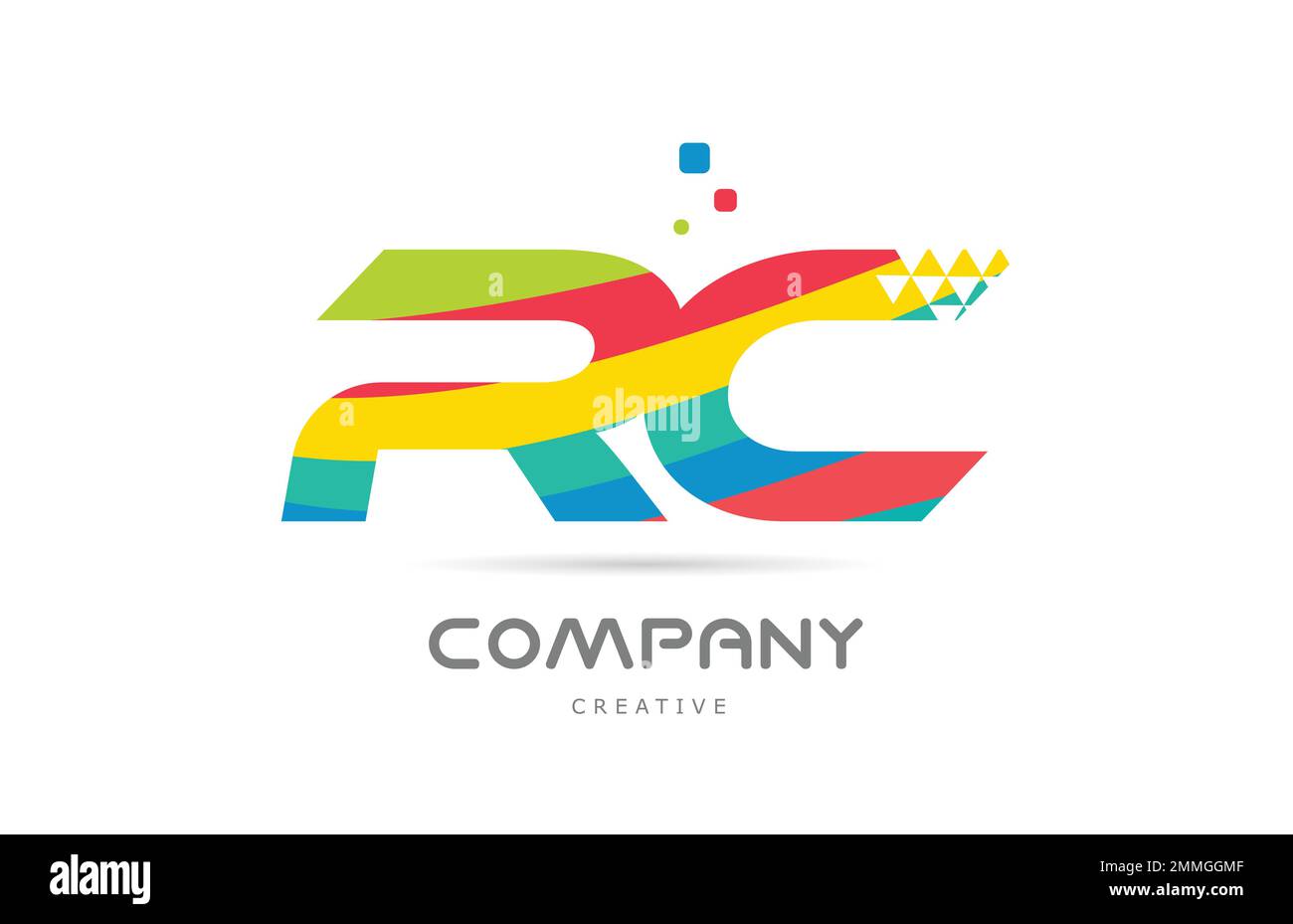 Combinaison d'icônes représentant un logo lettre de l'alphabet coloré de RS. Modèle créatif coloré pour l'entreprise ou l'entreprise. Elément vectoriel pour identité. Logot Illustration de Vecteur