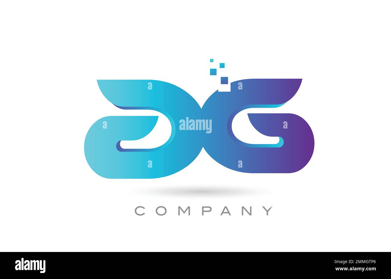 Design combiné avec logo lettre AG. Modèle créatif pour l'entreprise et l'entreprise Illustration de Vecteur